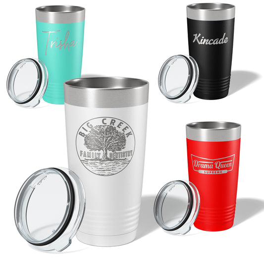 20 oz Engraved Vacuum Insulated Tumbler With Lid