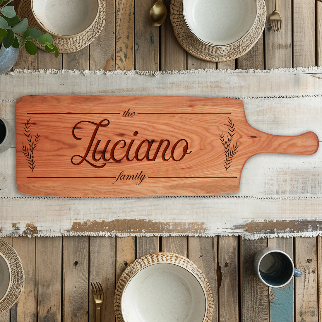 Personalized Handcrafted Cherry Wood Charcuterie Small Serving Board