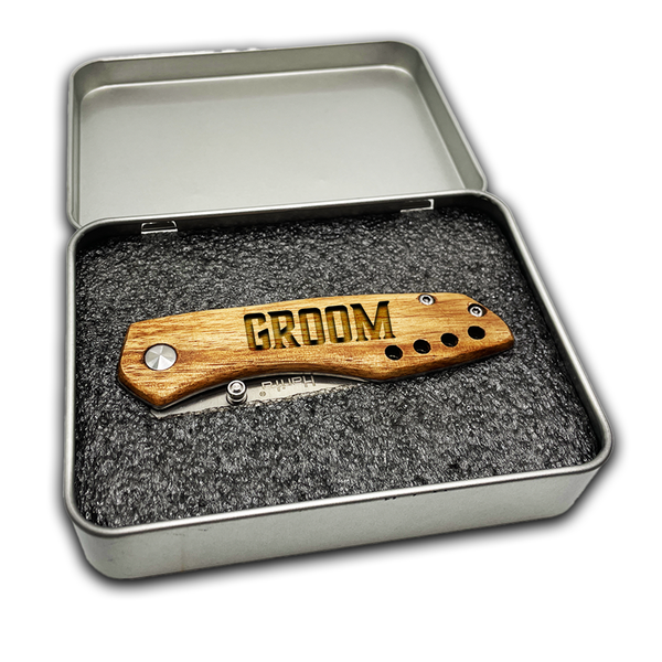 Custom Engraved Folding Pocket Knife with Gift Box