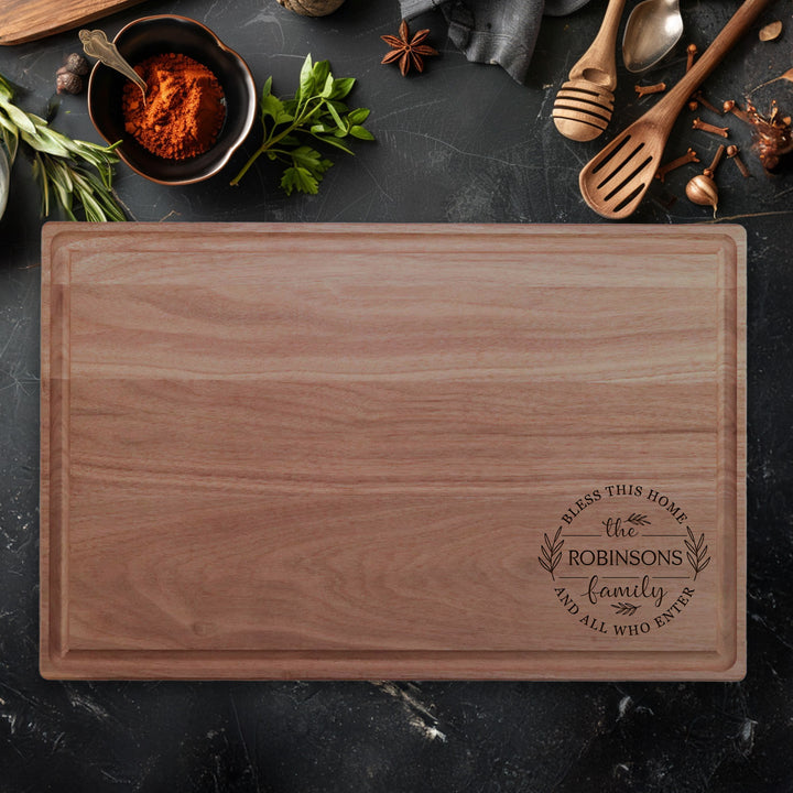 Engraved wood cutting board